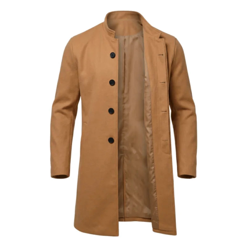 The Southwark Men's Concealed Button Casual Overcoat