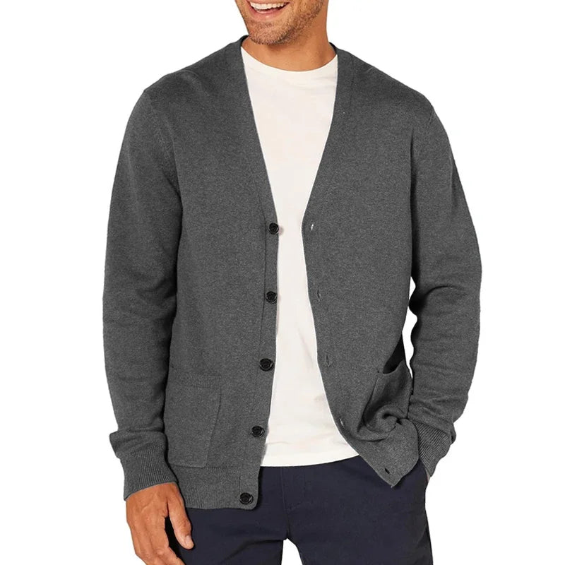 The Hampstead Men's Button Up V Neck Cardigan
