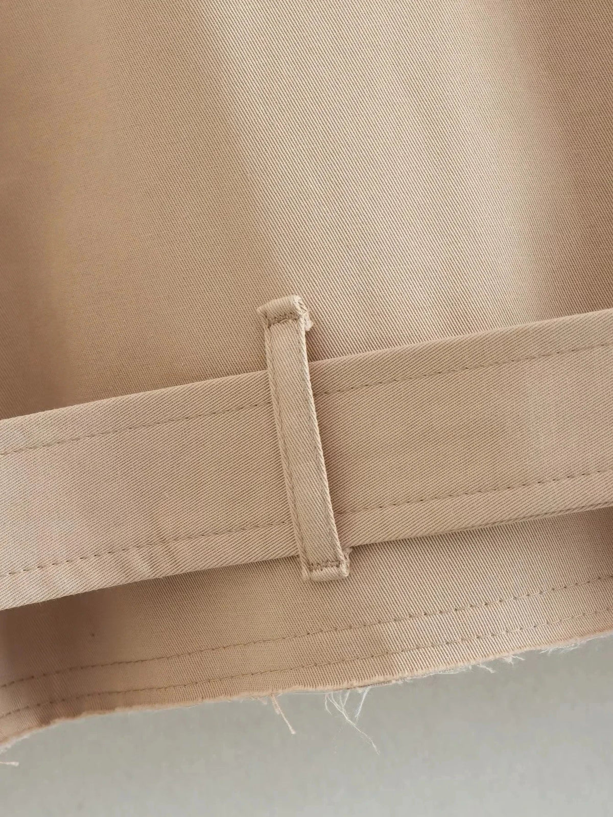 Women's Cropped Trench Coat – Belted Waist Jacket