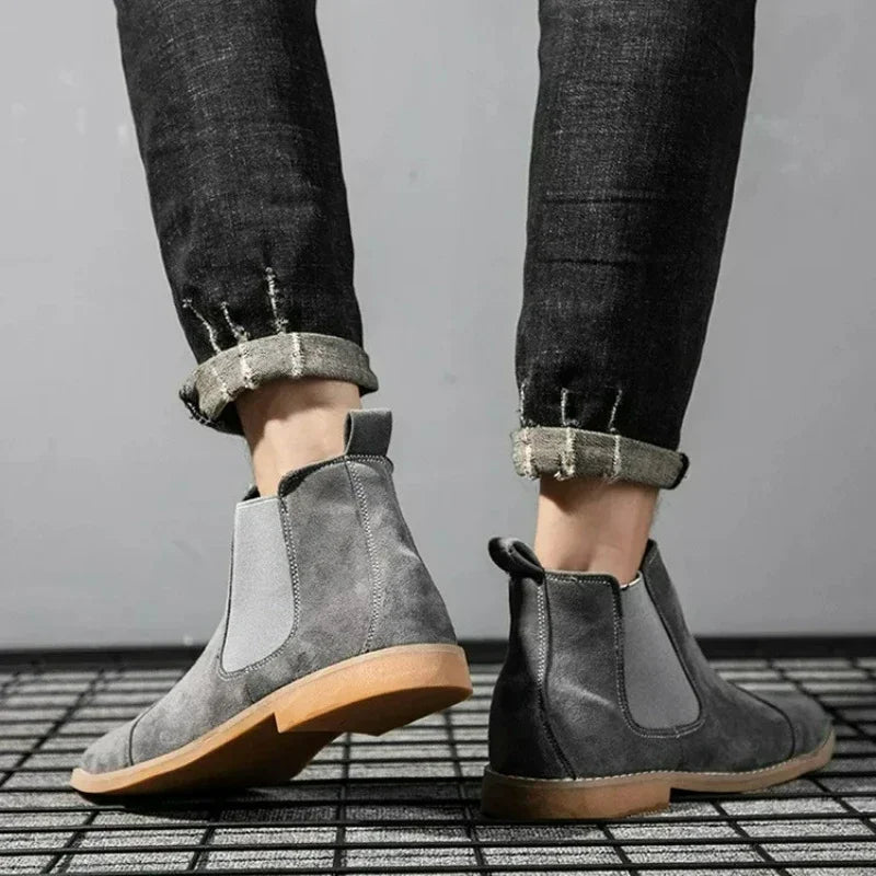 The Putney Men's Suede Chelsea Boots with Elastic Sides