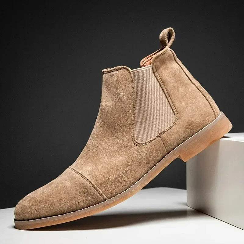 The Putney Men's Suede Chelsea Boots with Elastic Sides