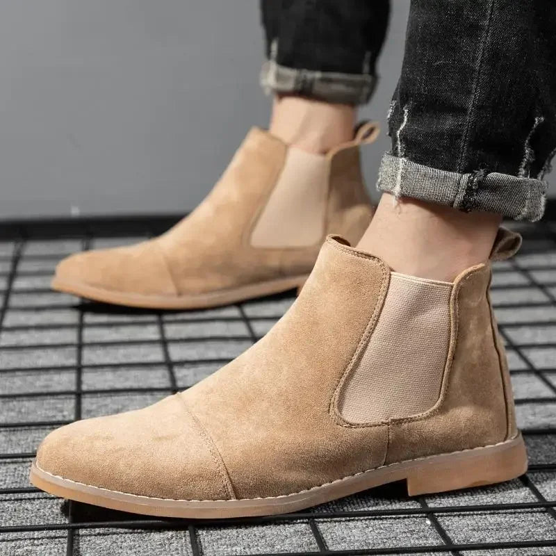 The Putney Men's Suede Chelsea Boots with Elastic Sides