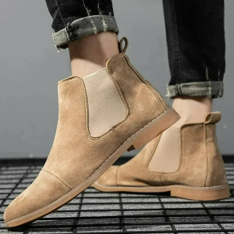 The Putney Men's Suede Chelsea Boots with Elastic Sides