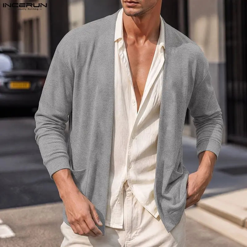 The Bloomsbury Men's Open Front Knit Cardigan