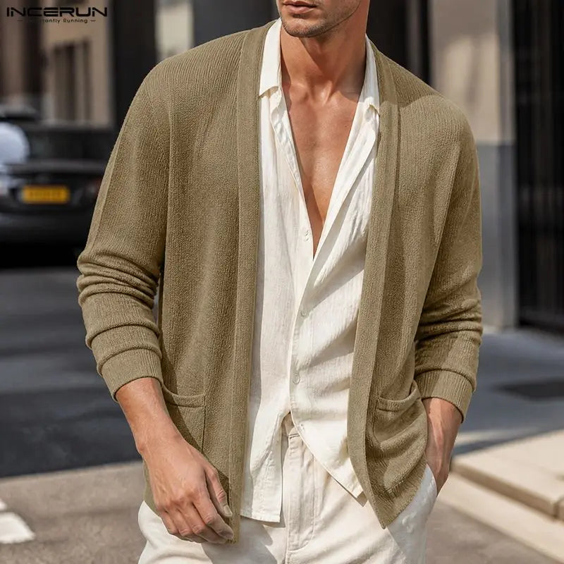 The Bloomsbury Men's Open Front Knit Cardigan