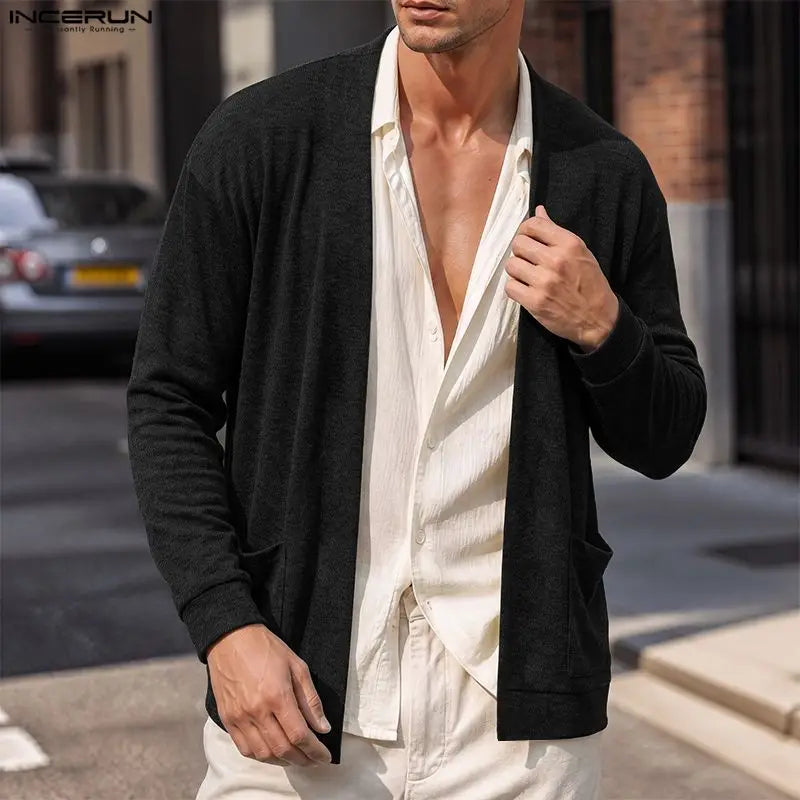 The Bloomsbury Men's Open Front Knit Cardigan