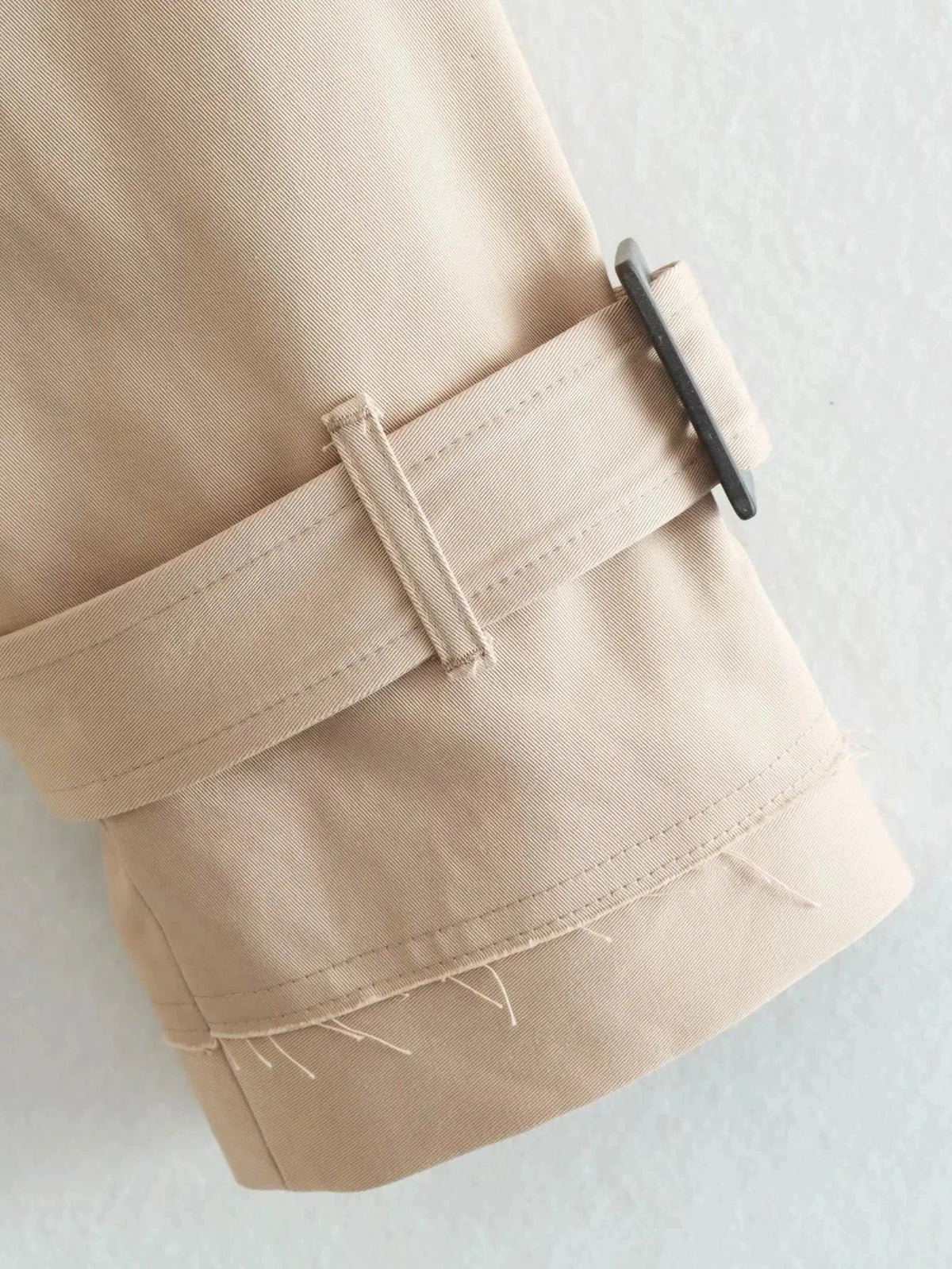 Women's Cropped Trench Coat – Belted Waist Jacket