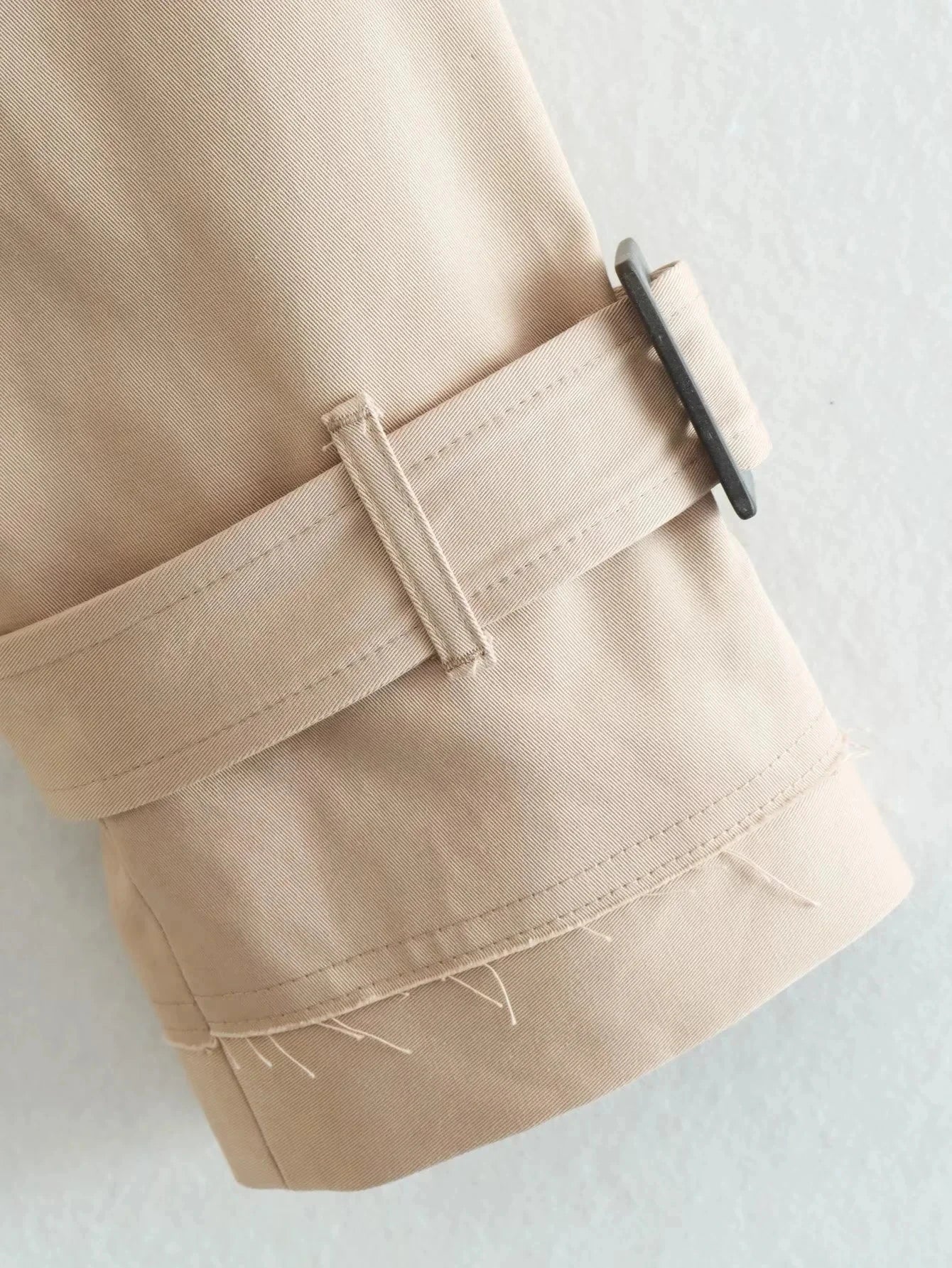 Women's Cropped Trench Coat – Belted Waist Jacket