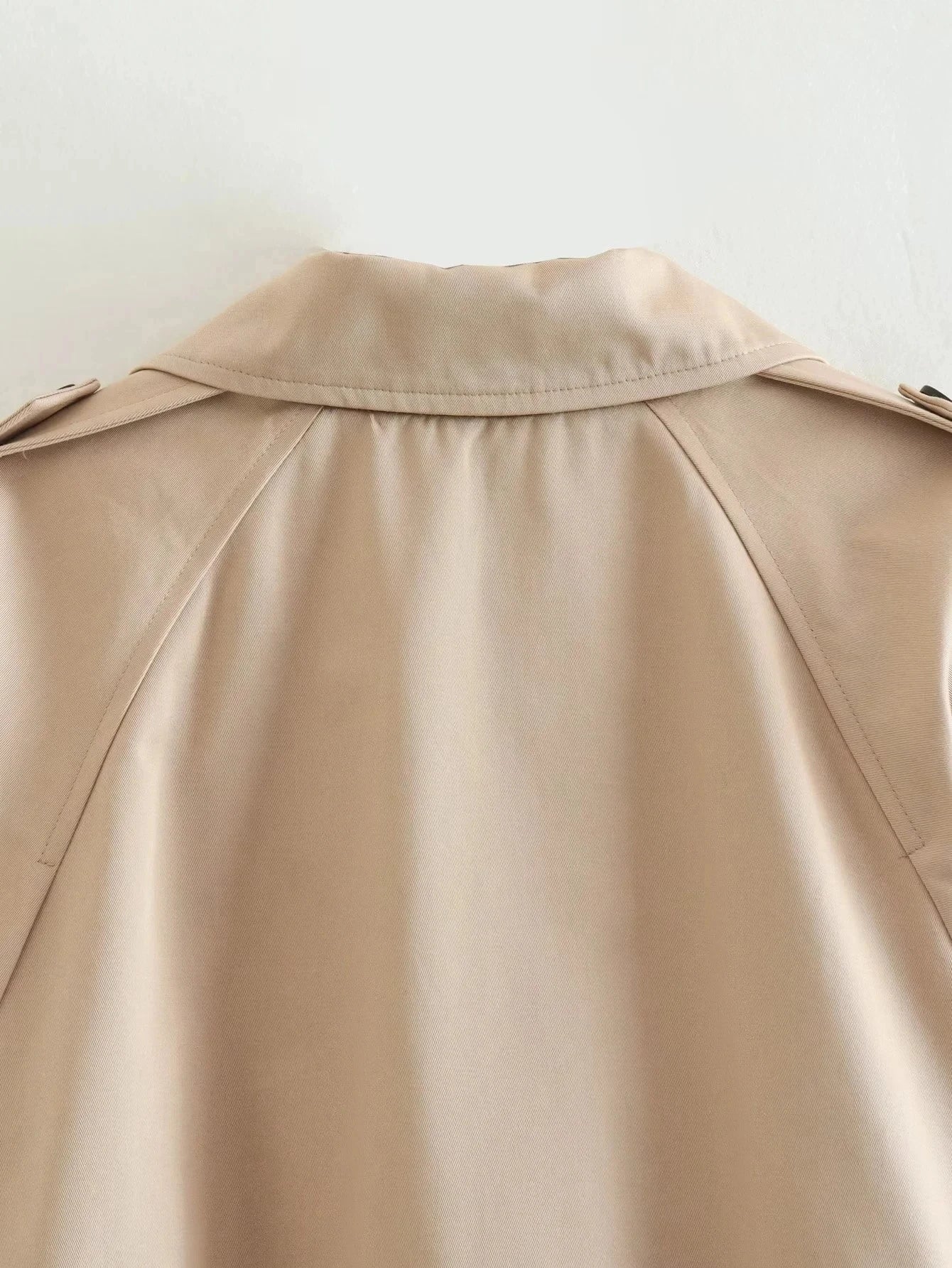 Women's Cropped Trench Coat – Belted Waist Jacket