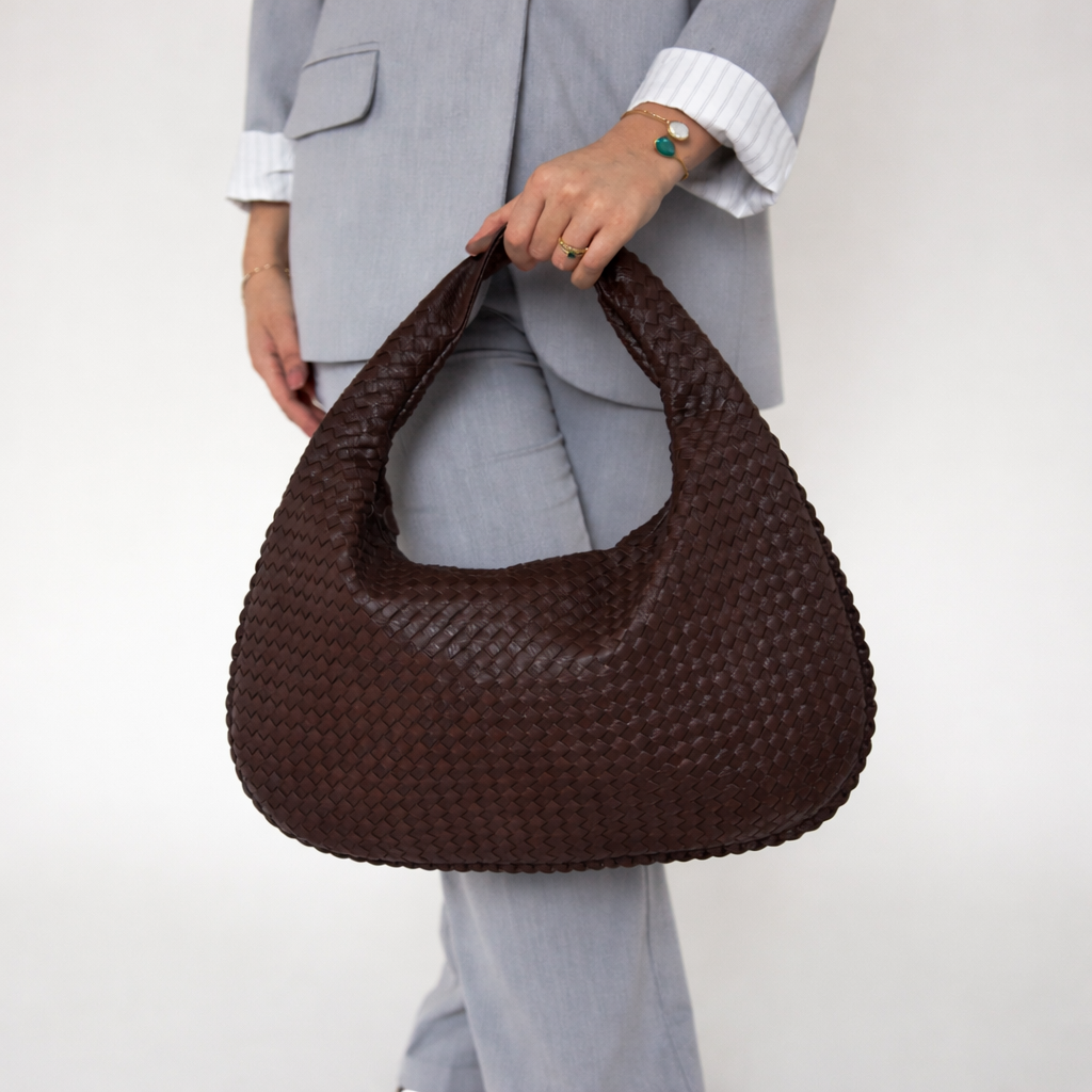 Woven Tote Bag – Paris Style Shoulder Bag for Women