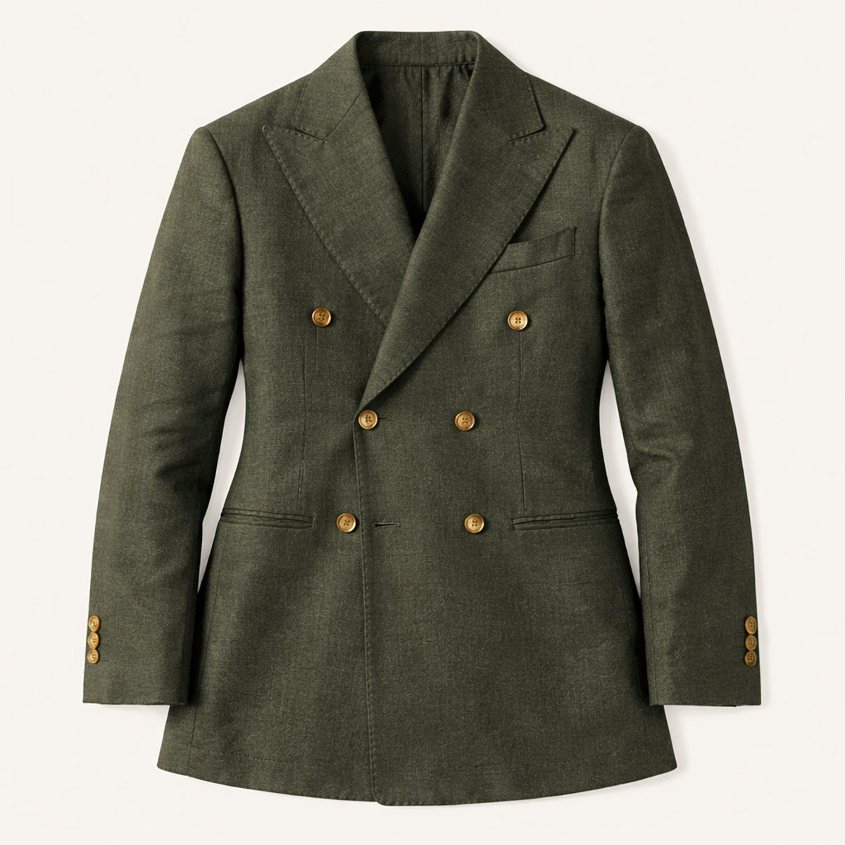 The Castelmola Men’s Elegant Double Breasted Linen Blazer