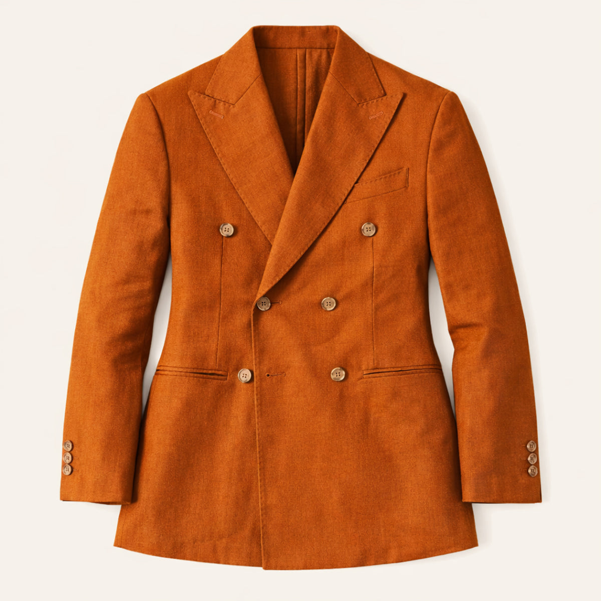 The Castelmola Men’s Elegant Double Breasted Linen Blazer