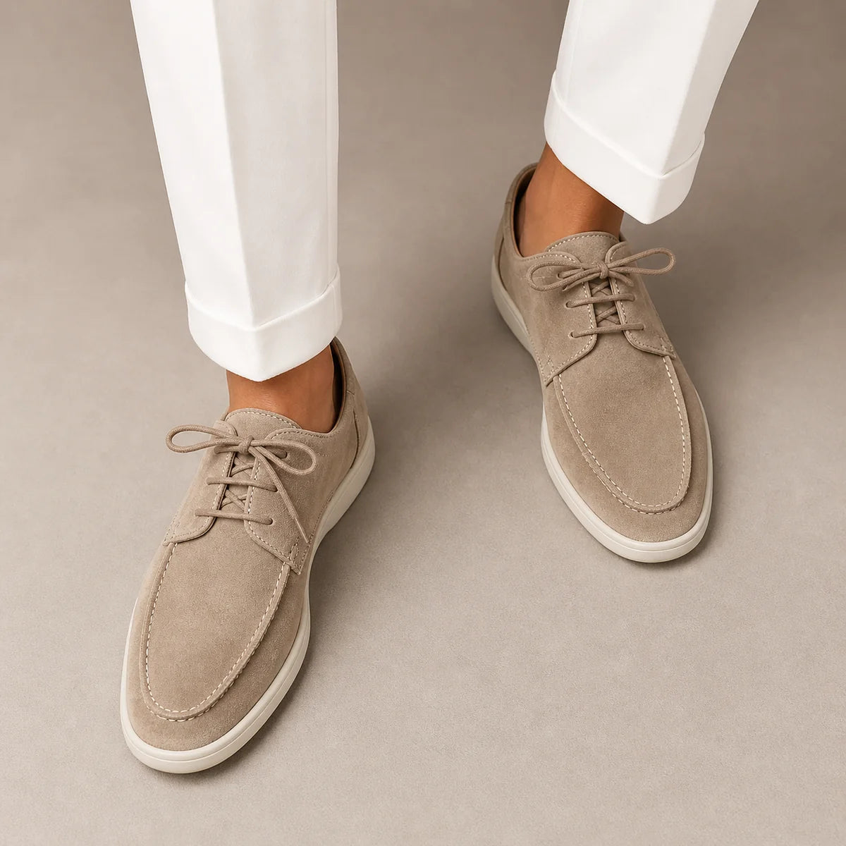 The Malibu Coast Men’s Suede Lace Up Casual Loafers - Navy Blue
