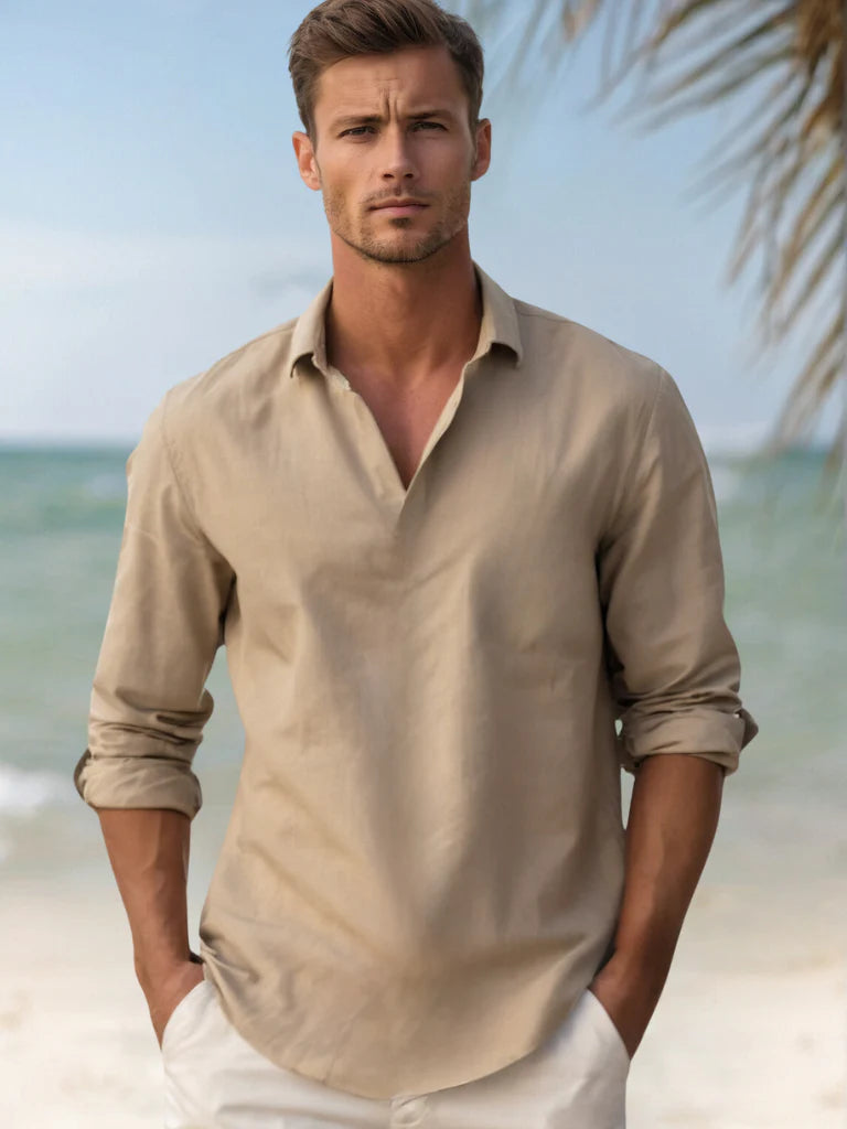 The Brescia Men's Relaxed Linen Lightweight Shirt