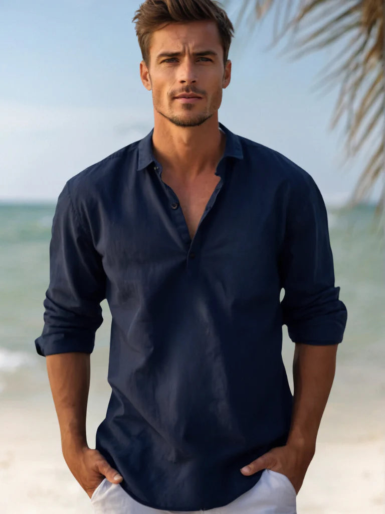 The Brescia Men's Relaxed Linen Lightweight Shirt