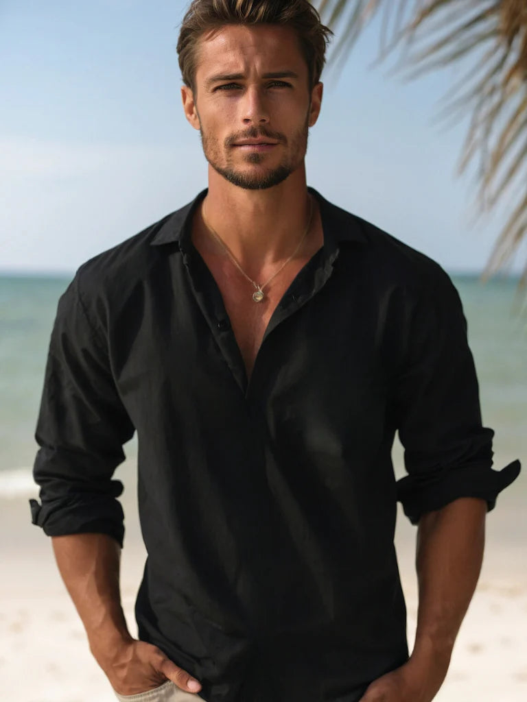The Brescia Men's Relaxed Linen Lightweight Shirt
