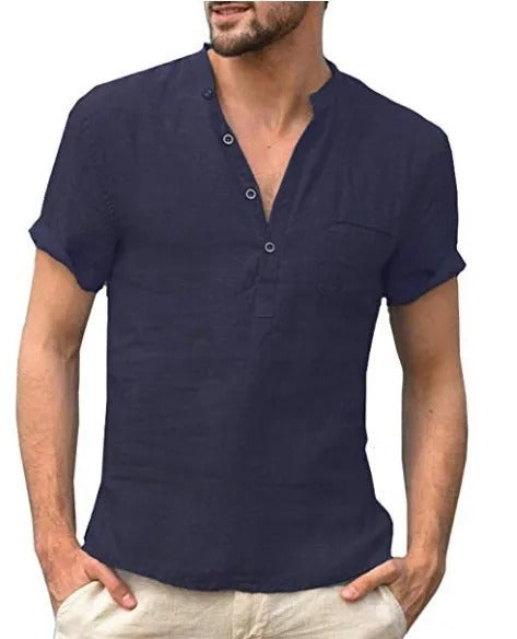 The Lecce Men's Casual Linen Collar Shirt