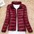 Wine Red Stand-Up Collar