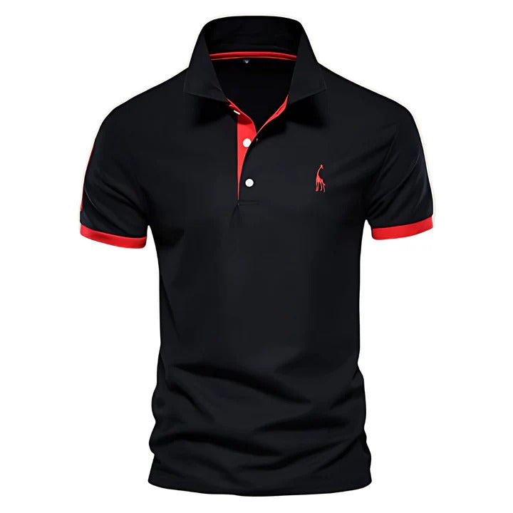 The Arona Men's Contrast Trim Cotton Polo Shirt