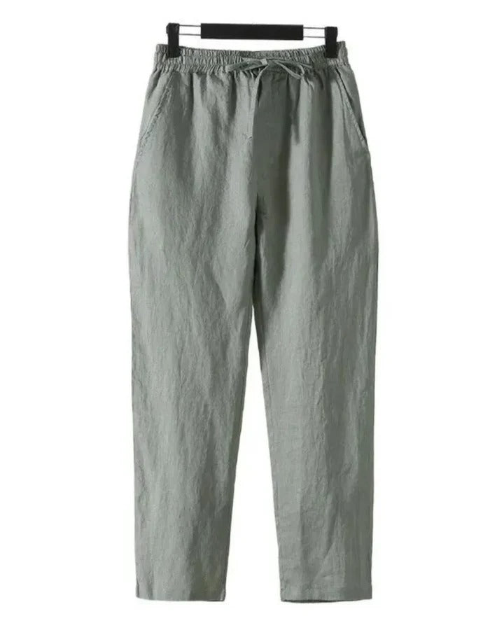 The Encino Men’s Elastic Waist Linen Drawstring Pants