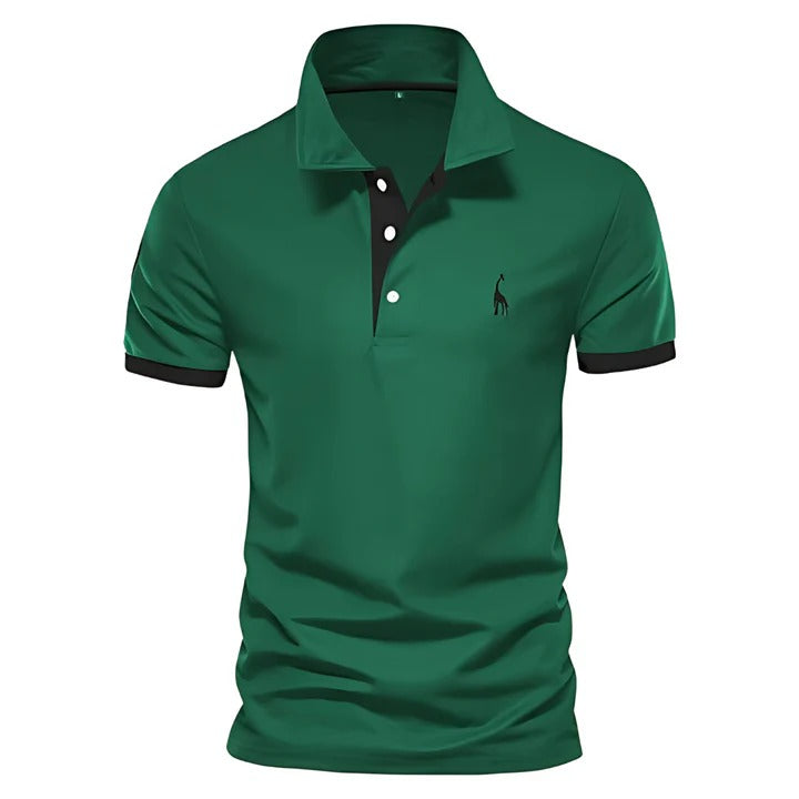 The Arona Men's Contrast Trim Cotton Polo Shirt
