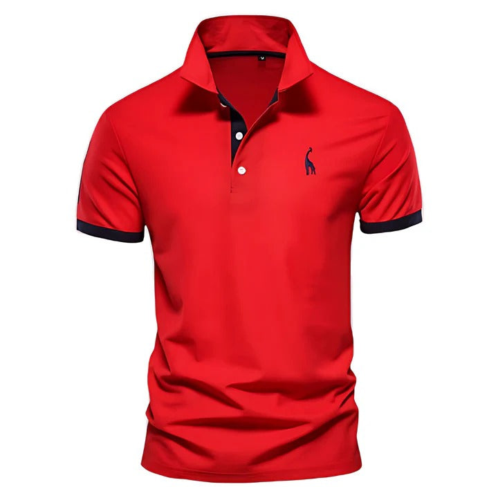 The Arona Men's Contrast Trim Cotton Polo Shirt