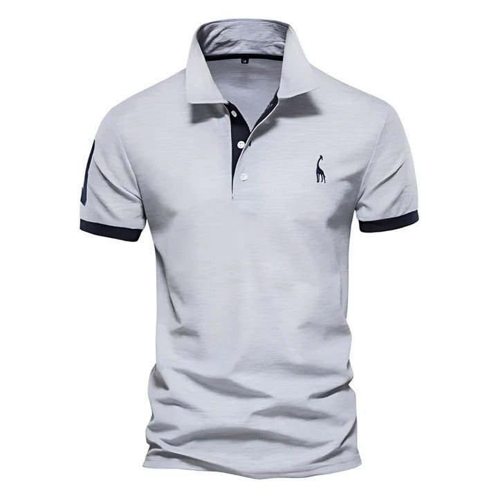 The Arona Men's Contrast Trim Cotton Polo Shirt