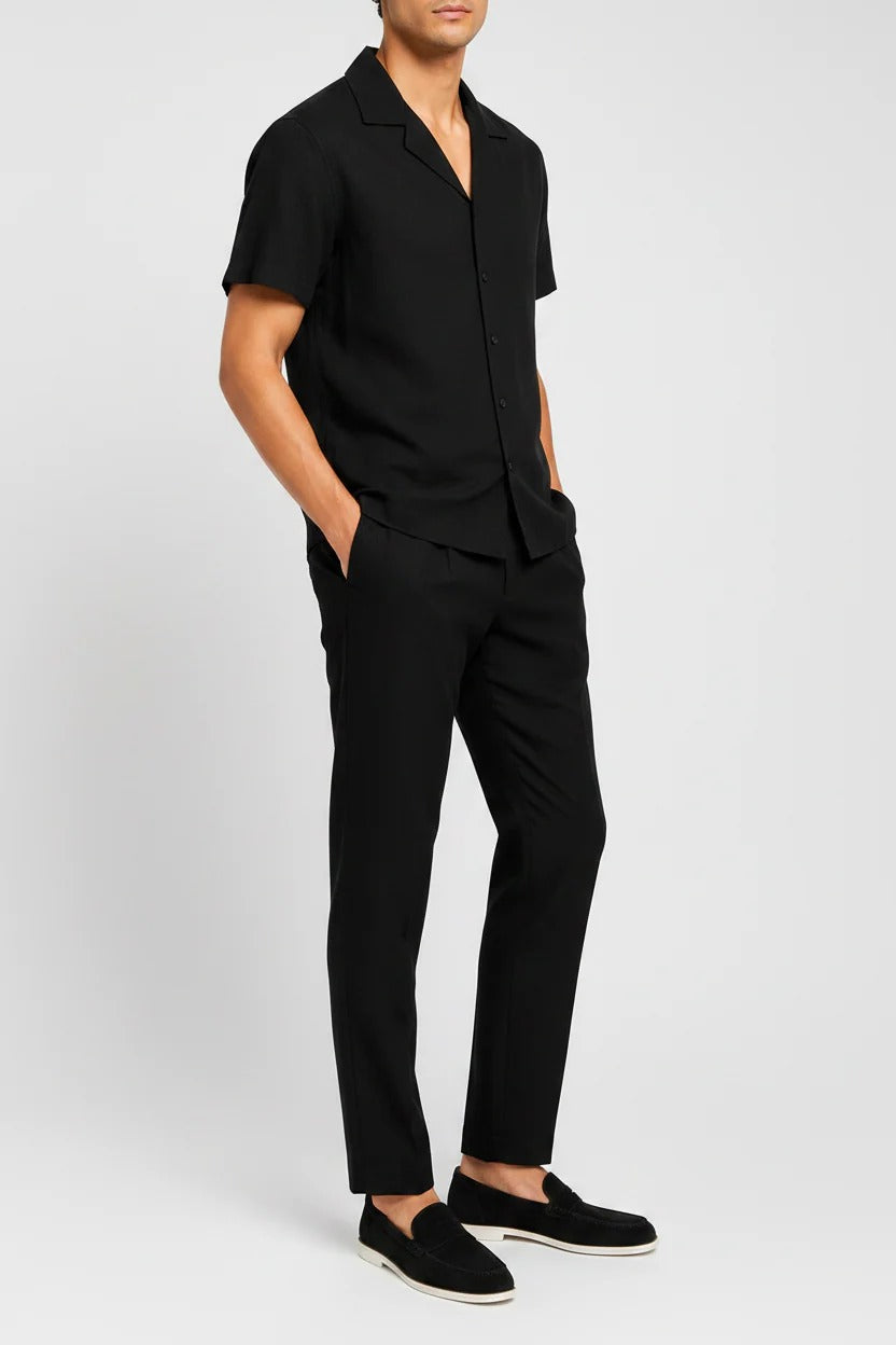 The Merano Men's Smart Casual Linen Shirt & Trousers Set