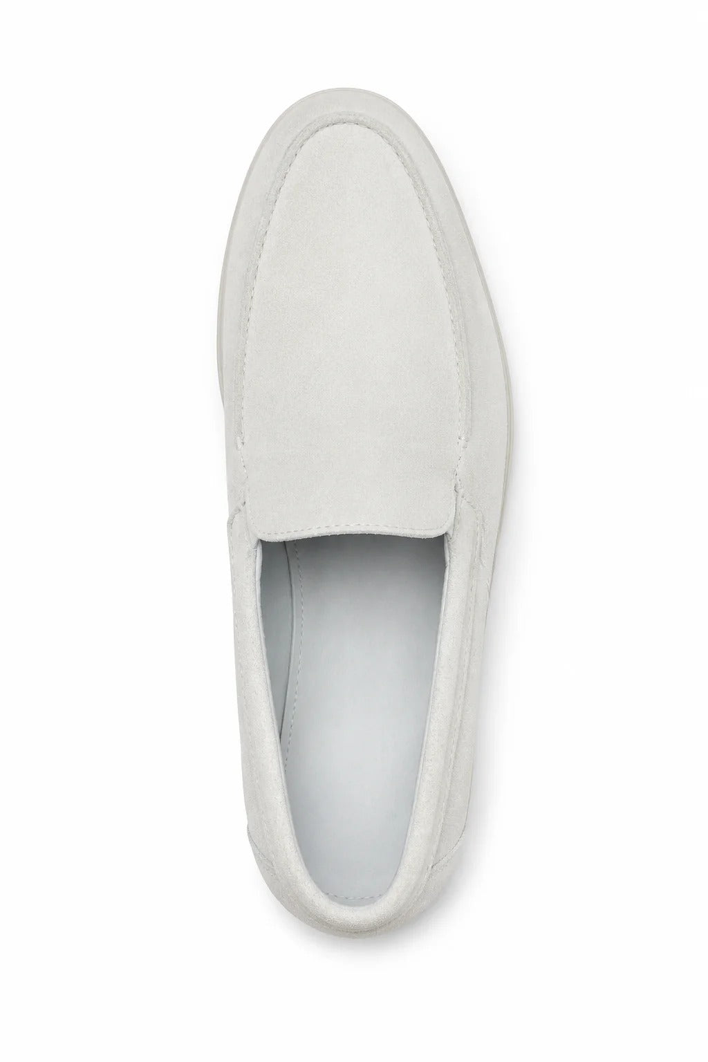 The Sheridan Men's Lightweight Slip On Suede Loafers - White