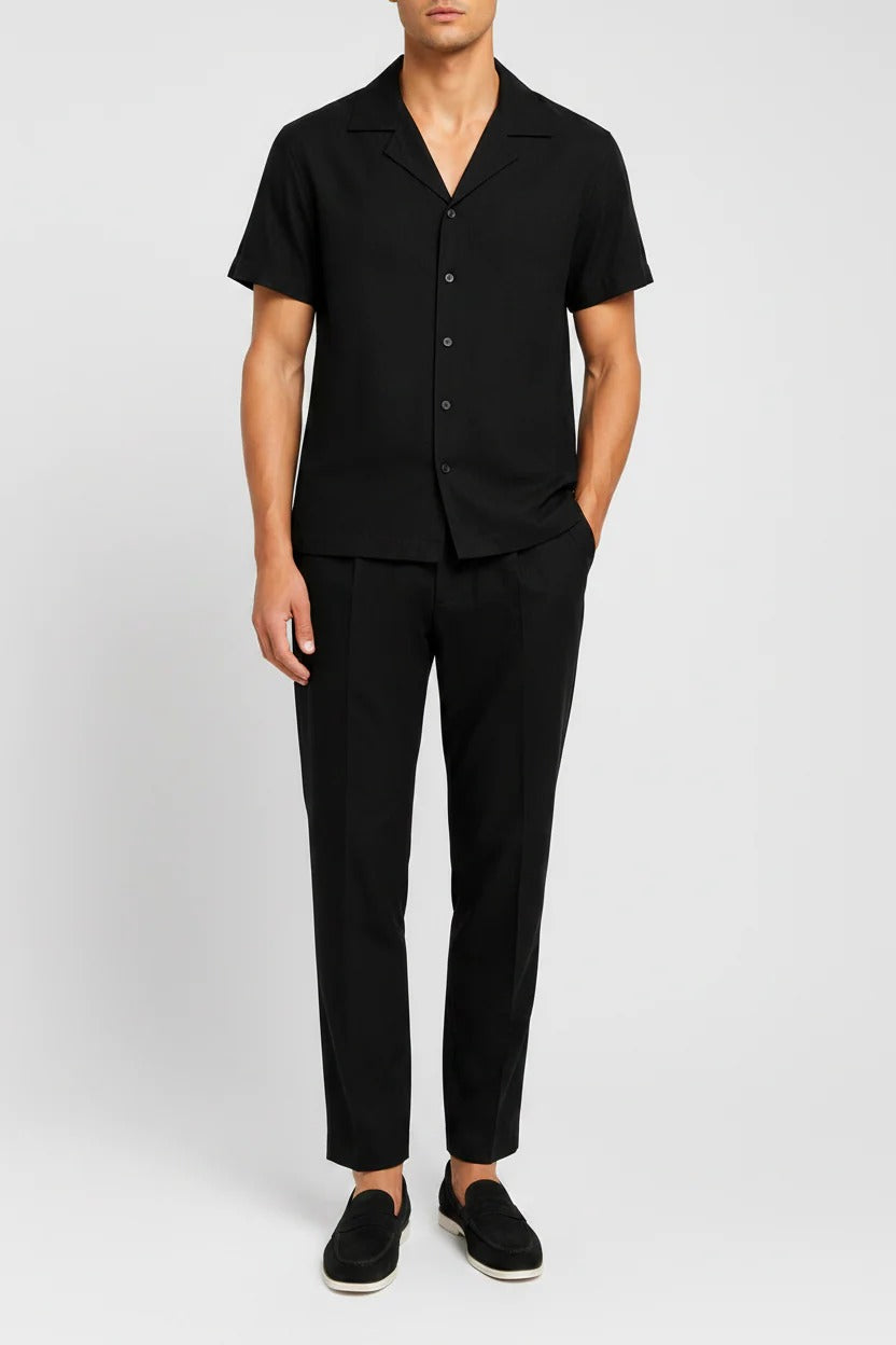 The Merano Men's Smart Casual Linen Shirt & Trousers Set