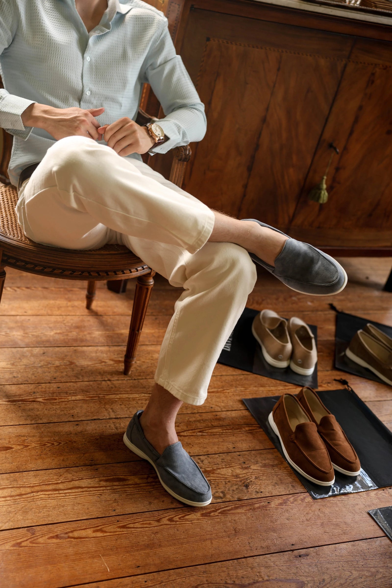 The Southampton Mens' Classic Slip On Suede Loafers