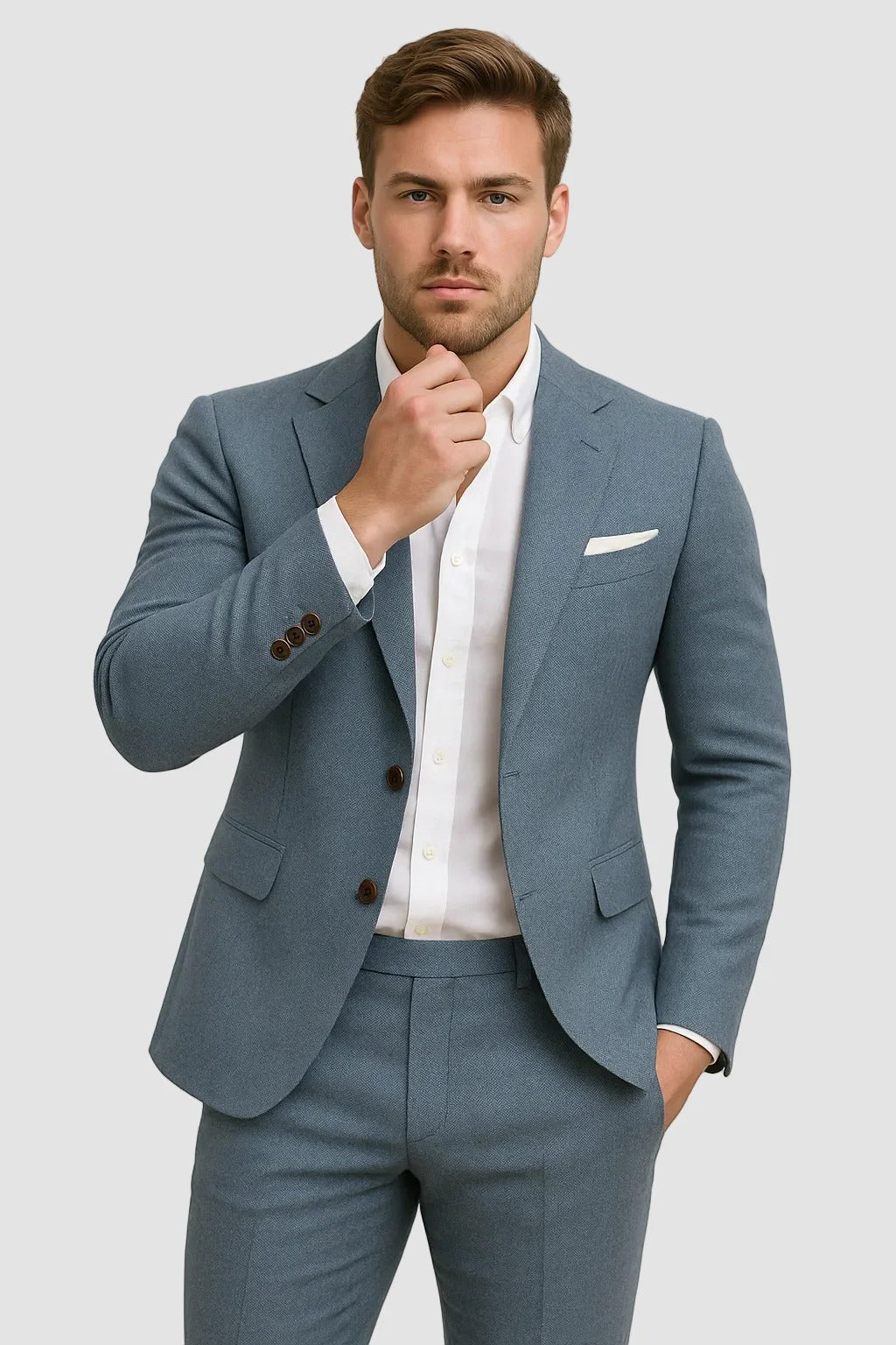 The Amagansett Men's Business Slim Fit Two Piece Suit Set