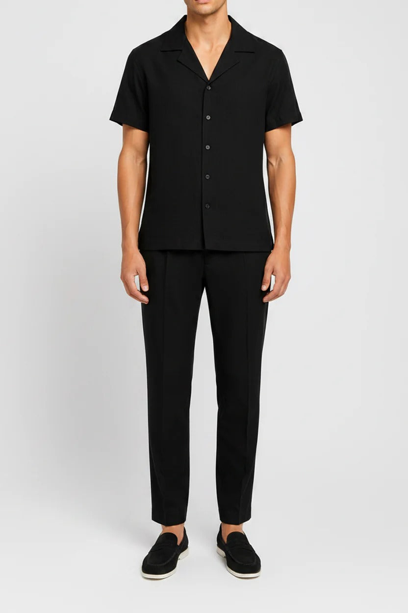 The Merano Men's Smart Casual Linen Shirt & Trousers Set