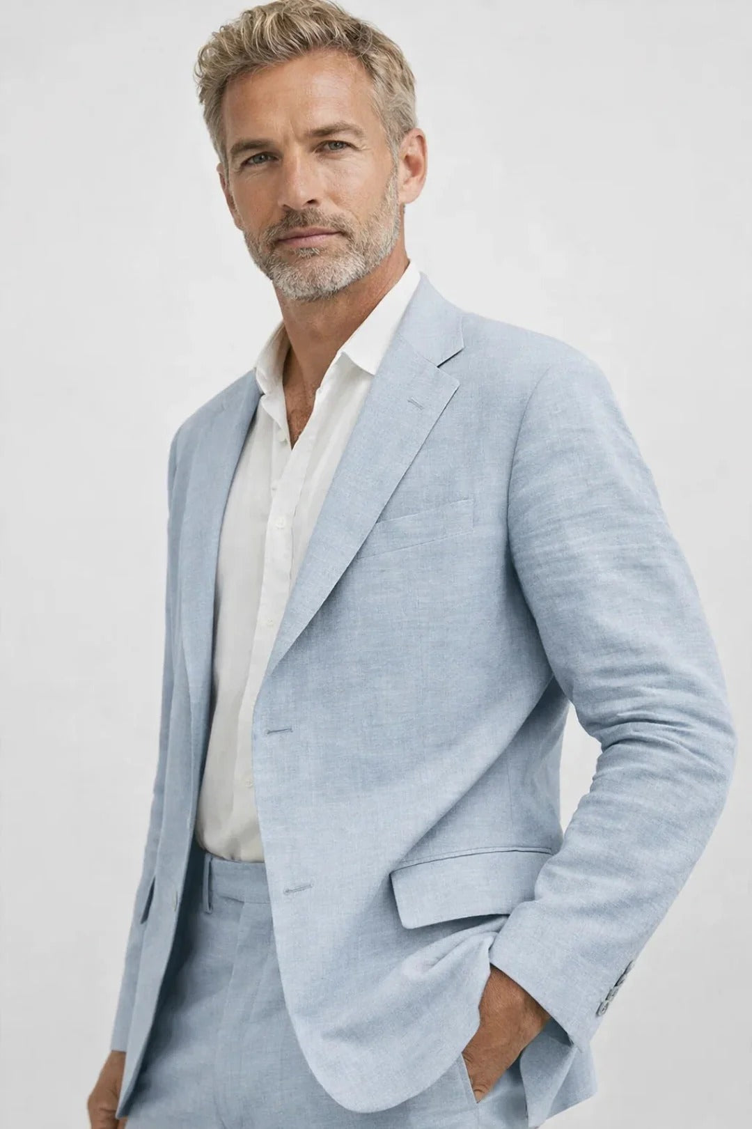 The Midtown Men's Linen Lightweight Summer Suit Set