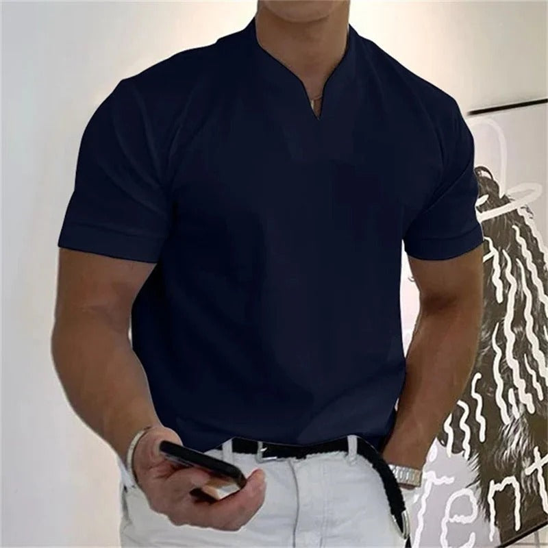 The Davis Men's Slim Fit Collar Casual T Shirt