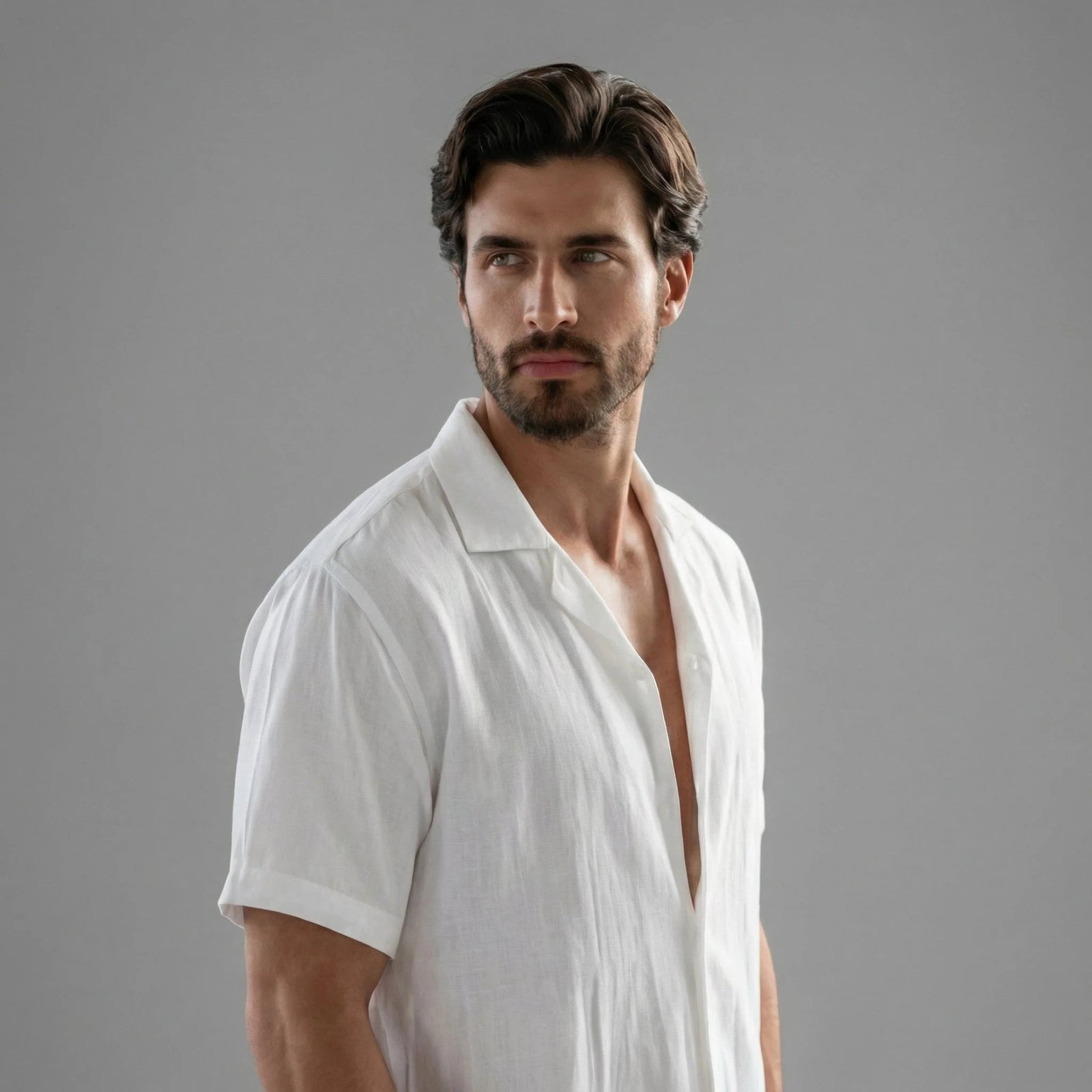 The Perugia Men's Casual Linen Shirt & Shorts Summer Set