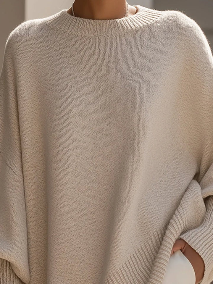 Women's Oversized Jumpers with Asymmetrical Hem