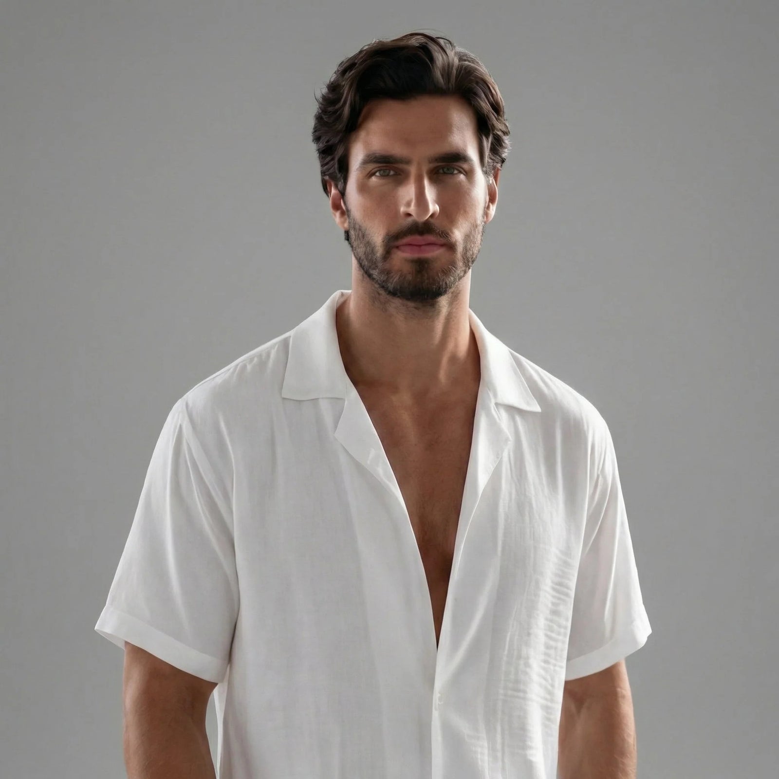 The Perugia Men's Casual Linen Shirt & Shorts Summer Set