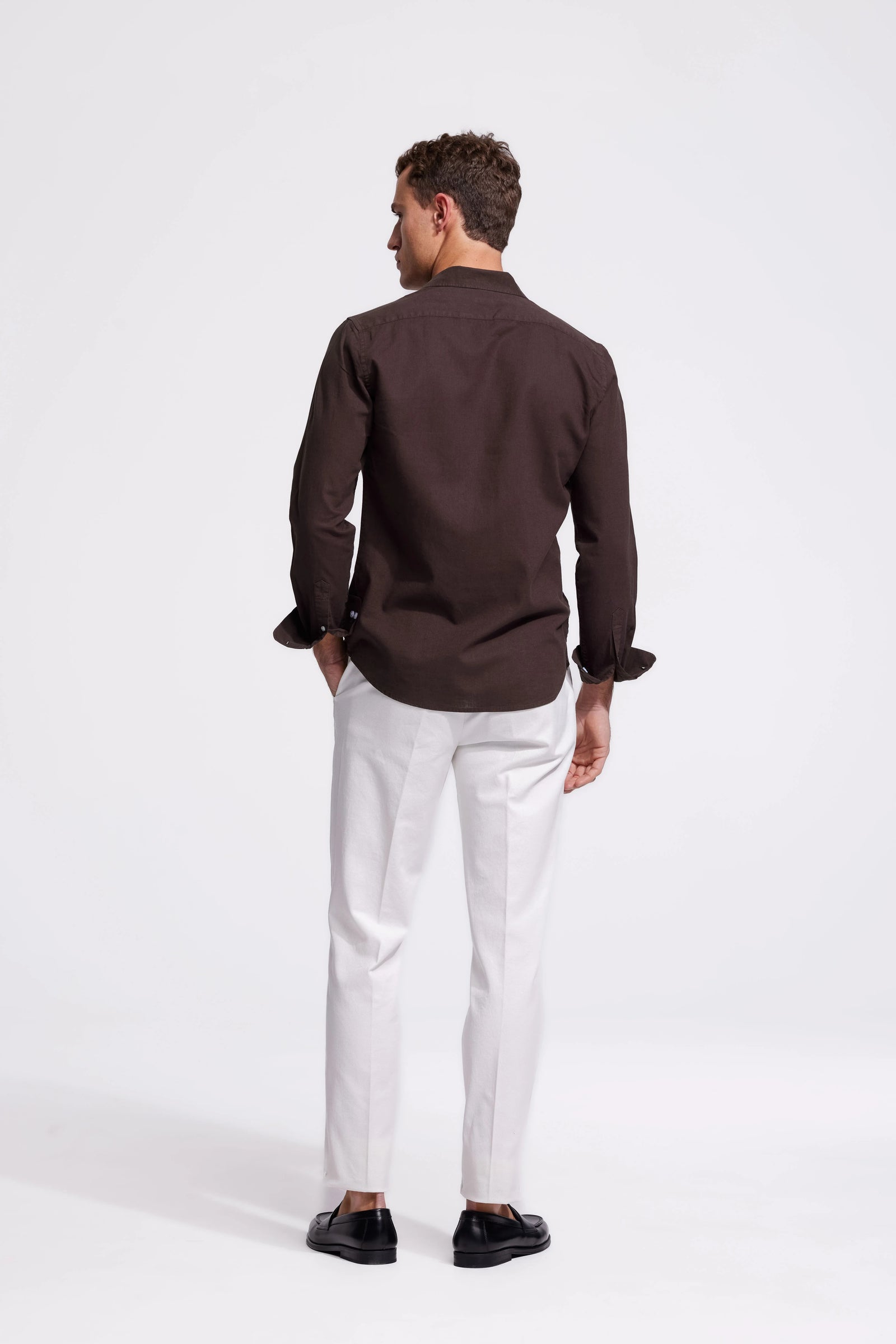 The Bellagio Men's Casual Linen Button Down Shirt