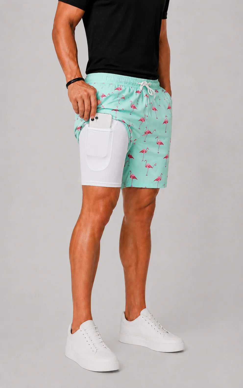 The Monopoli Men's Tropical Print Quick Dry Swim Shorts