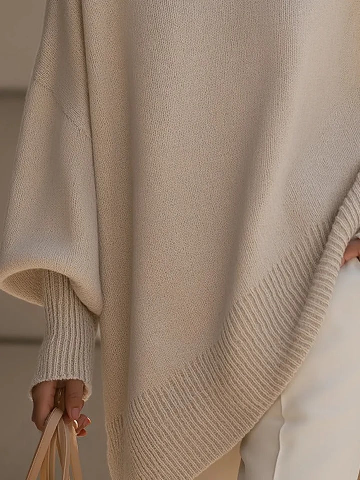 Women's Oversized Jumpers with Asymmetrical Hem