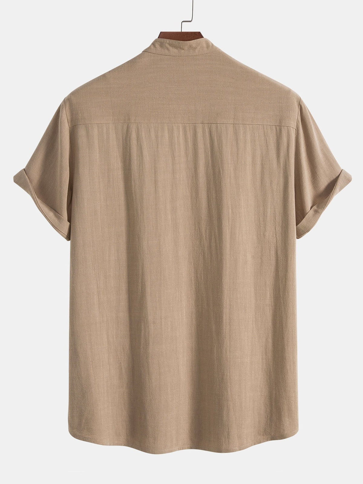 The Alghero Men's Trendy Collar Linen Shirt & Drawstring Trousers Set
