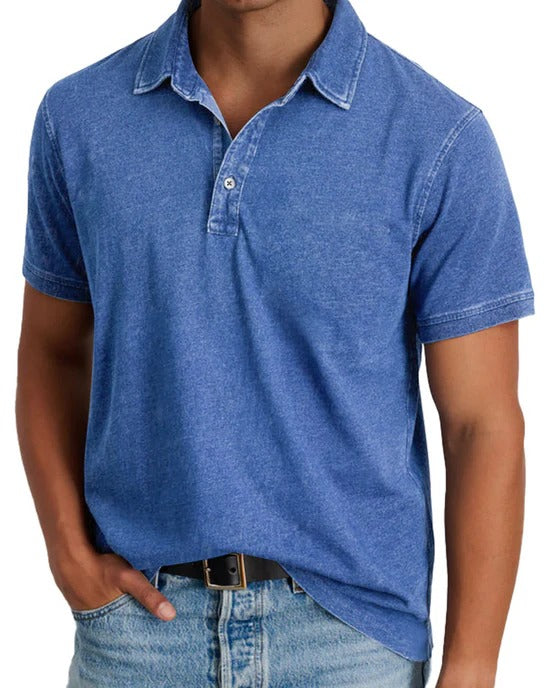 The Sirmione Men's Vintage Cotton Polo Shirt
