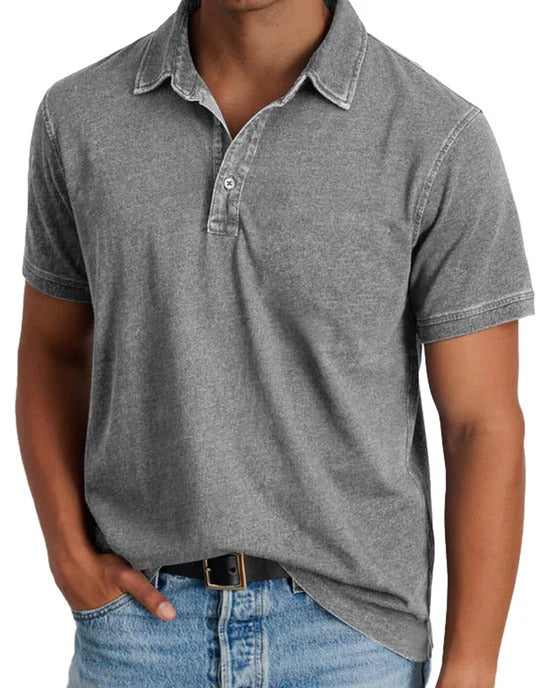 The Sirmione Men's Vintage Cotton Polo Shirt