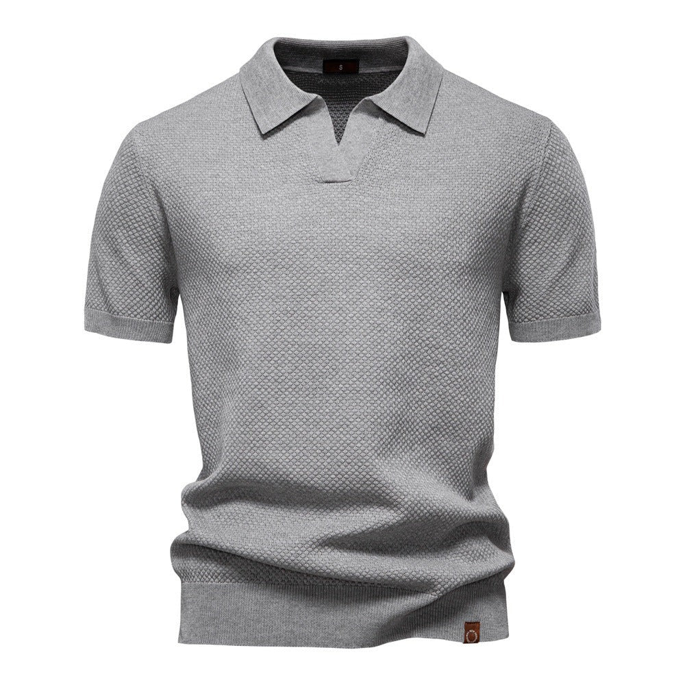 The Levanto Men's Smart Knit Open Collar Polo Shirt