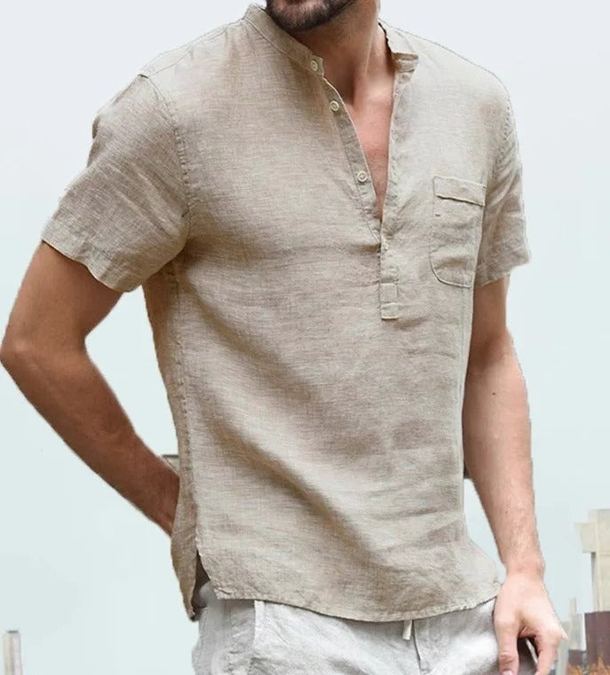 The Lecce Men's Casual Linen Collar Shirt