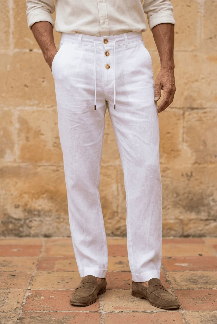 The Brickell Men's Drawstring Linen Beach Pants
