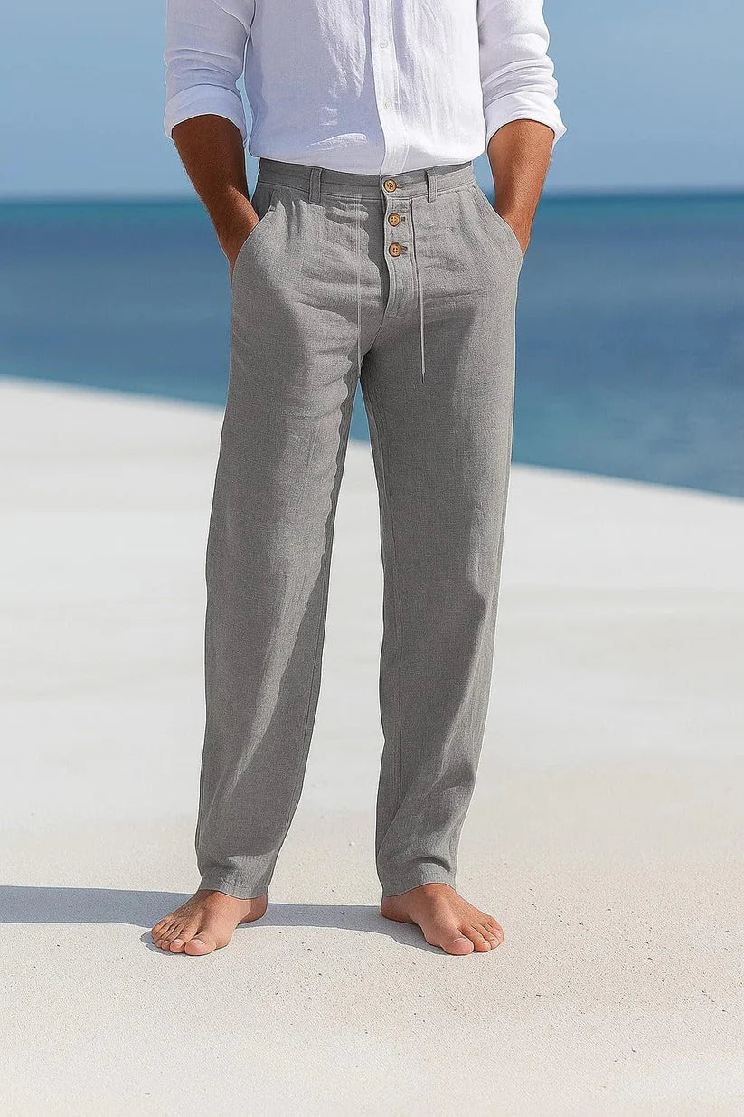 The Brickell Men's Drawstring Linen Beach Pants