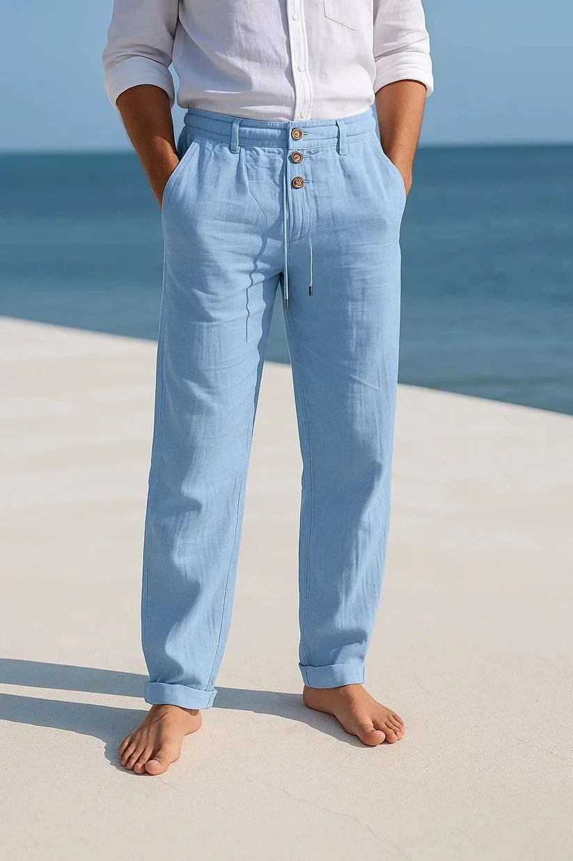 The Brickell Men's Drawstring Linen Beach Pants
