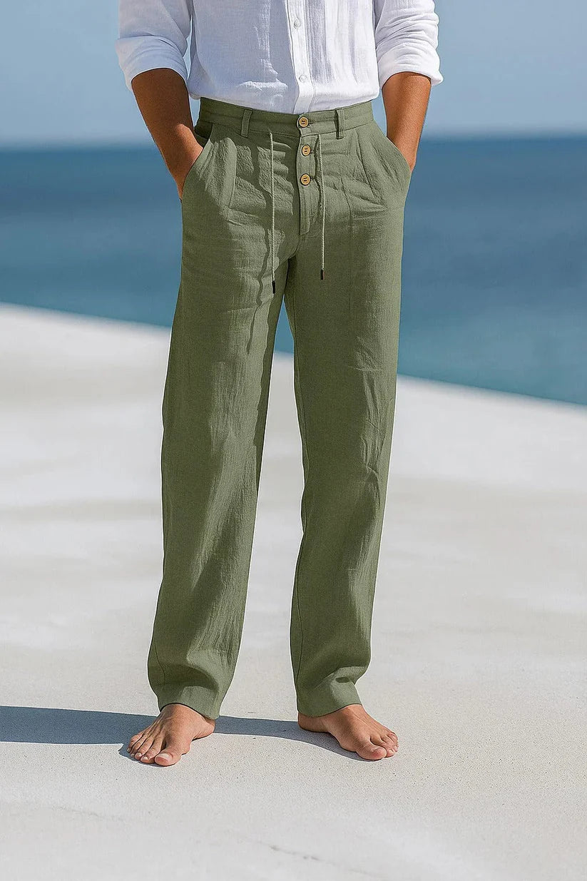 The Brickell Men's Drawstring Linen Beach Pants